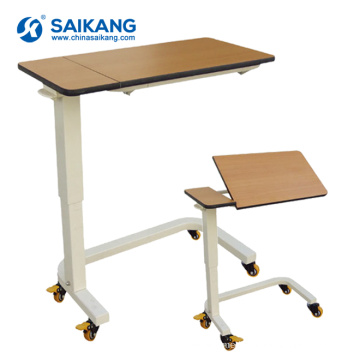 SKH201-4 Hospital Adjustable Bedside Table With Wheels